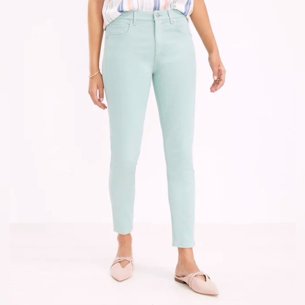 Loft Light Green Skinny Jean